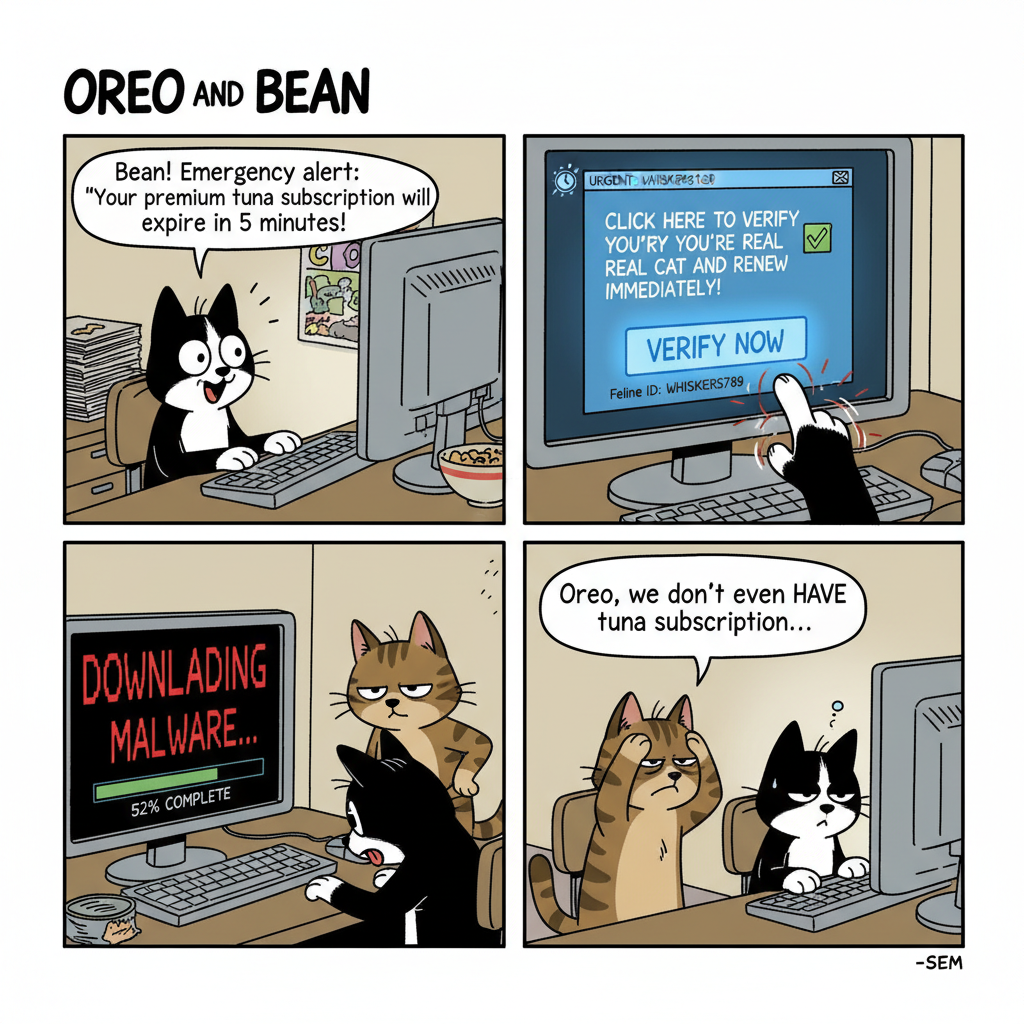 QR Code Phishing Prevention Cartoon